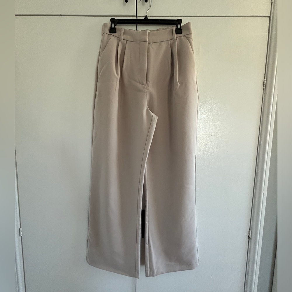 Abercrombie & Fitch Cream Wide Leg Pants